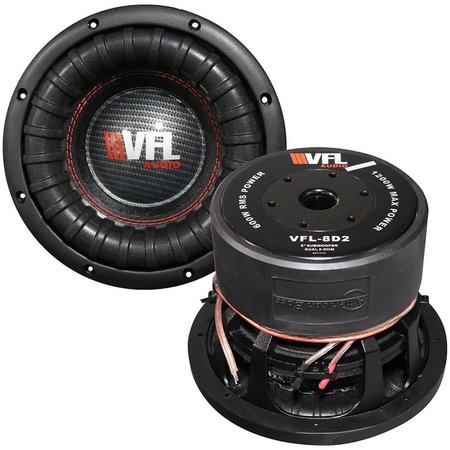WCI American Bass VFL8D2 8 in. VFL 1200W 2 Ohm DVC Competition Woofer VFL8D2